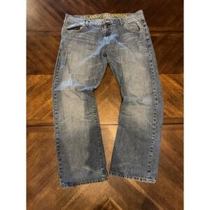 Pepe Jeans London Classic Mens 40x32 Blue‎ Straight Leg Denim Jeans RN 97628 |V